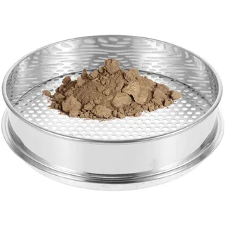 WEKONUMEX Prüfsieb, Laborsieb, Sieb, Edelstahl-Prüfsieb, Mehlsieb, Maschenweite 1–50 mm, for den Einsatz im Heimküchenlabor(Diameter 25 cm/9.8in,Mesh 17mm)