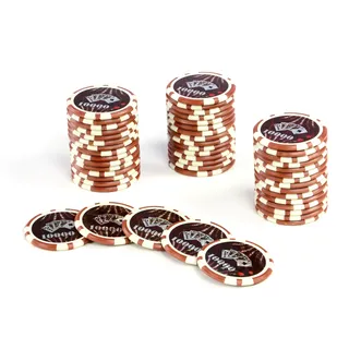 Nexos Trading 50 Poker-Chips Laser-Chips Ocean-Champion-CHIP Kanten abgerundet 12g Metallkern Poker Texas Hold`em Black Jack Roulette Token Jeton Wert 1-10000 wählbar (Wert 10000)