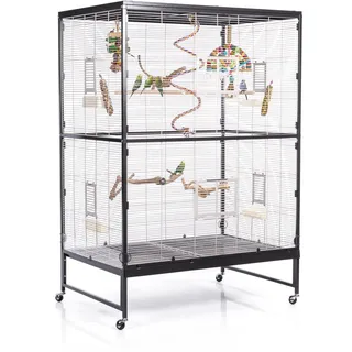 VogelKäfig Sittichvoliere Voliere XXL Casa 120 Antik/Platinum Montana Cages