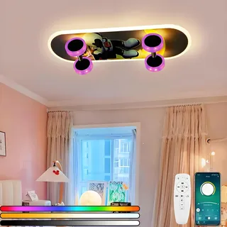 kinderzimmer lampe decke, kinderlampe decke, deckenlampe kinderzimmer, deckenlampe kinder, Astronaut Skateboard Kinderzimmerlampe deckes, Junge/Mädchen zimmerlampe, Kinder Schlafzimmerlampe deckes