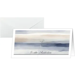 Sigel Trauerkarten Aquarell DS624 weiß DIN lang, 10 St.