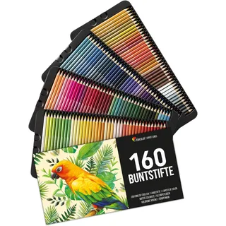 Zenacolor - 160 Buntstifte für Erwachsene und Kinder - Hochwertiges Farbstifte Set Malen, Zeichnen und Skizzieren