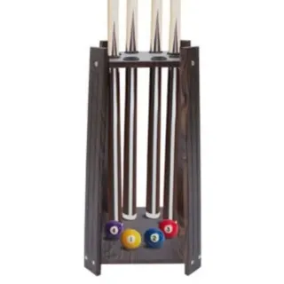 Billard Queue Ständer, Billardqueue-Ständer Billard Pool Queue Rack aus Holz, Stick Ständer Billardqueue-Ständer Mehrloch Billardqueue Halterung Kunststoffring Angelruten Golfschläger Rack (8 Löcher)