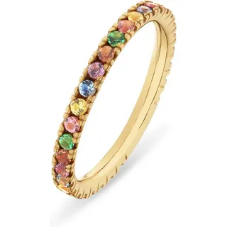 CHRIST Fingerring CHRIST Damen-Damenring 375er Gelbgold Zirkonia, Zirkonia gelb 60