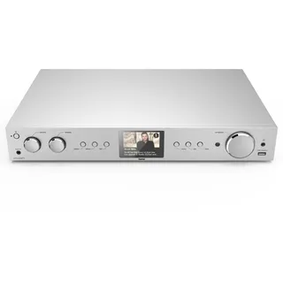 Hama Tuner "HiFi Tuner FM,DAB DAB+,Internetradio, Bluetooth Receiver & Transmitter", silber, B:43cm H:7cm T:30cm, Tuner, mit Timer, Weckfunktion, Farbdisplay, Spotify und Amazon Music hören,