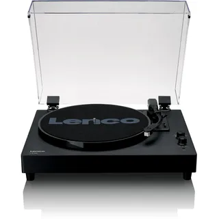 Lenco LS-60BK Plattenspieler aus Holz mit eingebauten Lautsprechern und Bluetooth®