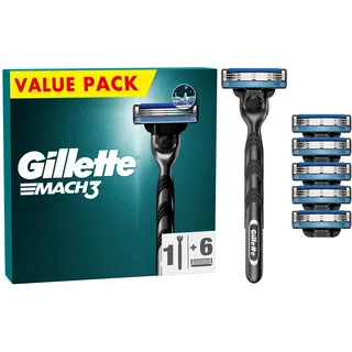 Gillette Mach3 Rasierer + Rasierklingen 6 St.