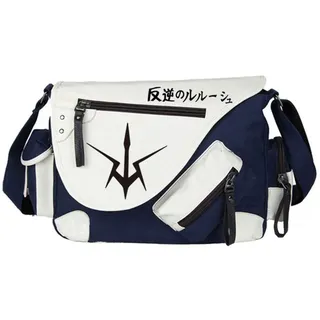 WANHONGYUE Code Geass Anime Messenger Bag Canvas Umhängetasche Kuriertasche Schultertasche für Reise Arbeit und Schule Blau / 1
