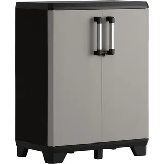 KETER Kunststoffschrank Pro niedrig 68 x 39 x 90 cm Grau/Schwarz