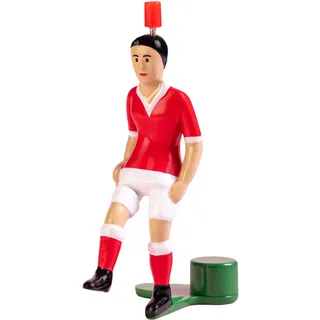 TIPP-KICK Kicker, rot | In Handarbeit hergestellter Original Spieler für Groß & Klein, Fußball-Figur für spannende Matches, Geschenkidee für Fans