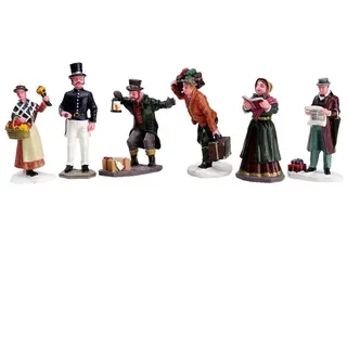 AGI Lemax Christmas Village Townsfolk Figurines Set of 6-92355