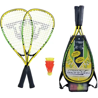 Talbot-Torro Speed-Badminton Set Speed 4000, 2 handliche Alu-Rackets 54,5cm, 3 windstabile Bälle, im 3/4 Bag, 490104