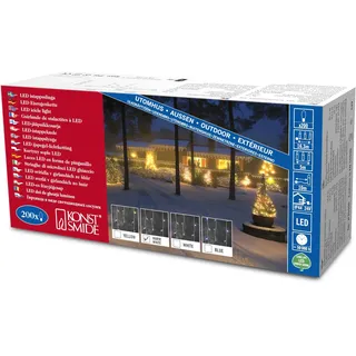 Konstsmide 2733-102 Eisregen Lichtervorhang, Weiß, Warmweiß