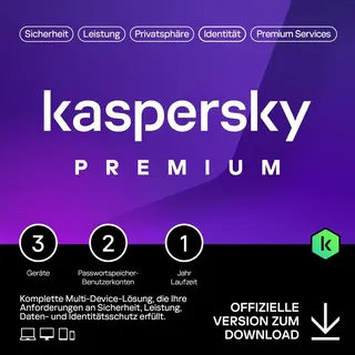 Kaspersky Lab Kaspersky Premium 2026 3 Geräte / 1 Jahr ESD