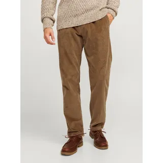 JACK & JONES "JPSTKANE CORDUROY JOGGER SN", Herren, Gr. XS, N-Gr, braun (elmwood), Web, Obermaterial: 100% Baumwolle, unifarben, relaxed fit, Hosen Jogginghose