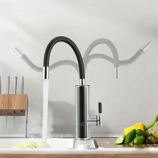 ESIP Elektrischer Wasserhahn mit Durchlauferhitzer Küchenarmatur Chrom