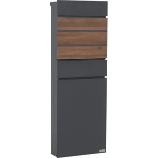 Zelsius Standbriefkasten Anthrazit inkl. Zeitungsfach