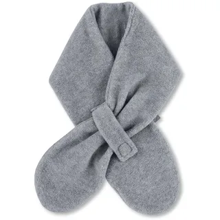 Sterntaler Schal aus Microfleece, gefüttert, mit Klettverschluss, zum Durchziehen - unisex Accessoires für Babys & Kleinkinder - warm, bequem und praktisch - silber melange, Gr. 80cm