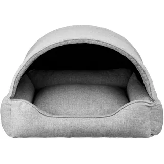 Bjird Hundebett & Hundehütte in einem - Hundehaus mit Dach für kleine und mittelgroße Hunde - Hundehöhle - Hundebox - Hundesofa - Bezug abnehmbar & waschbar - stabiles Hundekorb - 60x 47 cm