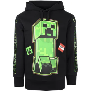 Minecraft - Hoodie schwarz - Jungen schwarz Hoodie Spiel Kinder Hoodie Kleidung Creeper Geschenke - Alter 9-10 Jahre - 9-10 Jahre