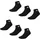 6er Pack Quarter Socken Schwarz 39-42