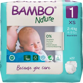Abena Bambo Nature Gr. 1 (2-4 kg) 22 St.