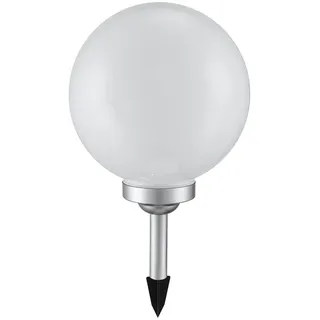 Expo Börse Kugelleuchte Kunststoff 25 cm H 65 cm Solar LED silber