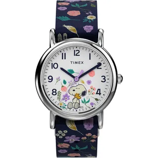 Timex PEANUTS WEEKENDER 31 mm bunt Silikonarmband Blau