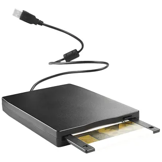 Xystec Diskettenlaufwerk: Externes USB-Disketten-Laufwerk, Slimline, PC (auch Windows 11) & Mac (USB Diskettenlaufwerk, Externes, Disk)