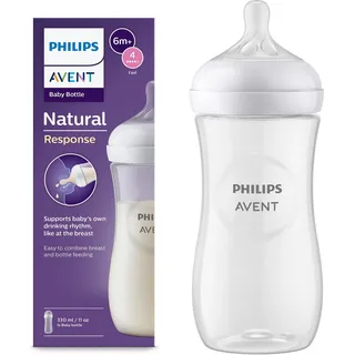 Philips Avent Natural Response - Babyflasche 330ml, Sauger 4, schnelle Durchflussrate - SCY906/01