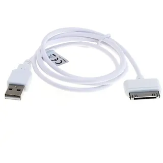 subtel Datenkabel USB (1m) kompatibel mit iPad 1 Gen. - A1219 / A1337 / iPad 2 Gen. - A1395 / A1396 / A1397 / iPad 3 Gen. (30 Pin (Dock Connector) auf USB A (Standard USB)) USB Kabel Ladekabel weiß