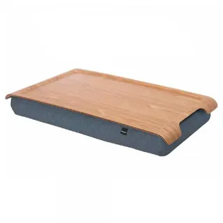 BOSIGN Mini Laptray Tablett Weide mit grauem Kissen.