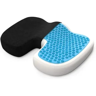 Steißbeinkissen Mit Atmungsaktivem Gel Zur Vorbeugung Von Dekubitus, Ergonomisches Orthopädisches Sitzkissen Aus Memory-schaum Zur Linderung Von Rücken-, Hüft- Und Steißbeinschmerzen, Für Bürostühle U