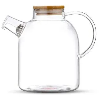 Tea & Tea® Teekanne Glas 1,4 Liter - Teekanne mit Siebeinsatz im Auslauf, Tee Geschenkset, Tea Maker, Teebereiter, Glas mit Sieb, Glasteekanne, Glaskanne Tee, Teapot