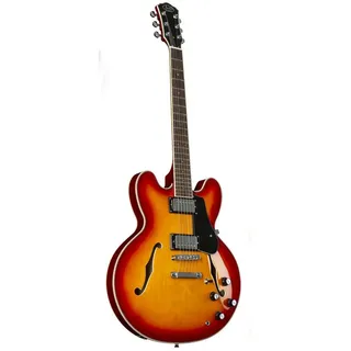 J & D Halbakustik-Gitarre, Halb-Akustik Gitarren, Semi Hollow-Modelle, SH-1 II Sunburst - Halbakustik Gitarre