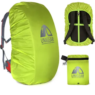 Unigear Regenschutz-Rucksack, 10 – 90 l, wasserdicht, staubdicht, Abriebfest, langlebig, für Camping, Wandern, Reisen, Radfahren (Grün, XXL)