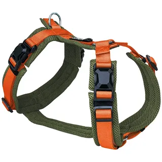 Petlando Magnetech Y-Comfort Geschirr olive/orange M