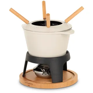 h.koenig Mont Joly La Fonderie 1890 Fondue-Set, Beige, Metall, 20x20x20 cm, Küchengeräte, Tischgrills | Gr.: onesize