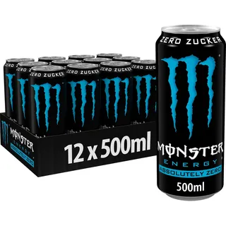 MONSTER ENERGY Zero Sugar, 12 x 500 ml Dose (inkl. 3,- Euro Pfand), Absolutely Zero