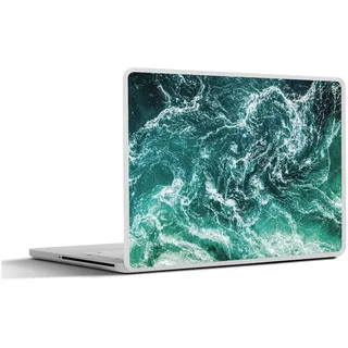 MuchoWow Laptop-Aufkleber Ozean - Wasser - Meer - Luxus - Grün - Türkis, (1tlg), Aufkleber Geeignet für Laptops, Schutz vor Kratzern, Sticker, 32x23 cm bunt Ø 39.94 cm x 32.5 cm x 23.5 cm