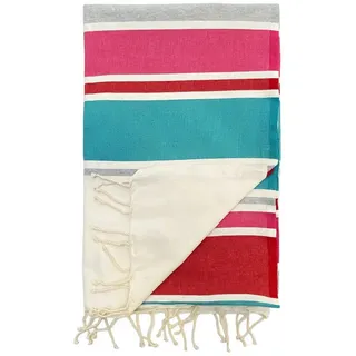 LE Comptoir DE LA Plage Hammamtuch, Türkis, Textil, 100x200 cm, Freizeit, Wellness, Saunatücher