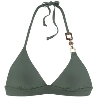 LASCANA Triangel-Bikini-Top Damen oliv Gr.34 Cup C/D