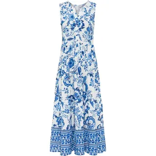 LASCANA Maxikleid Blumenprint Blau/Creme 34