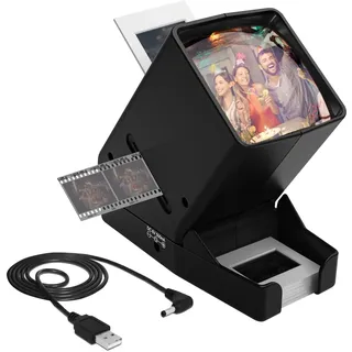 CAMEDAFLX SV-3 35mm Diabetrachter, 3-facher Vergroßerung,LED-Beleuchtung für 35mm Dia-Scheiben und Film negativs,Filme Dia-Viewer USB- oder batteriebetrieben (inkl. USB-Kabel)