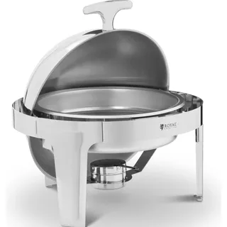 Royal Catering Chafing Dish Rechaud Wärmebehälter Speisenwärmer Speisewärmer Kugel 6 L 1 Brennstoffbehälter