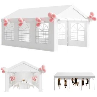 Airfish Pavillon 3x6 UV 50+,Partyzelt 3x6 Wasserdicht Stabil Winterfest, Gartenpavillon mit Metall Gestell, Verwendung für Gartenpartys, Pavillon Urlaubsfeiern, Hochzeiten, Marktstände, Weiß