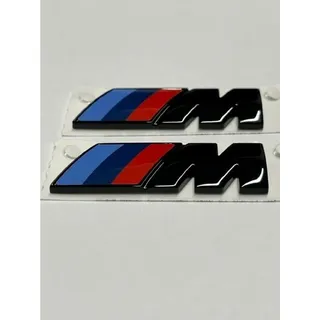 BMW M Emblem Schwarz Glanz Kotflügel Logo Seite M Paket 55x20 Limited