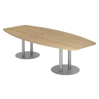 Hammerbacher Konferenztisch KT28S eiche Tonnenform 280,0 x 85,0 - 130,0 x 74,0 cm