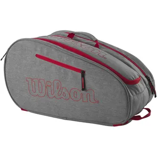 Wilson Padel-Tasche Team, Für bis zu 4 Schläger, Grau/Rot