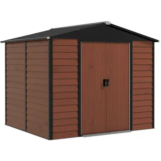 Outsunny Gerätehaus 4,4 m2 2,40 x 2,06 m Teak